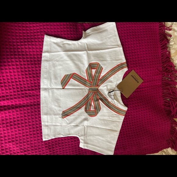 NWT Burberry Leona bow tshirt 6yr - Picture 4 of 6